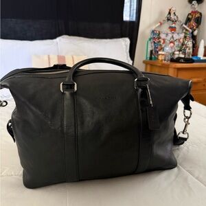 Coach black Leather Men's Bag duffle bag